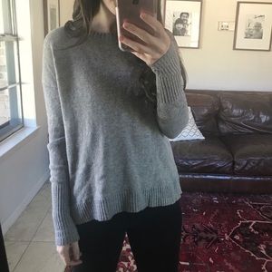 J. CREW High-Low Crewneck Sweater